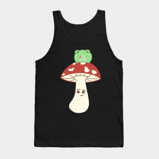 cute frog on mushroom Tank Top